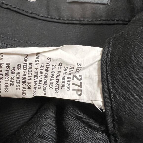 Level 99 Jegging Lily Skinny Straight Black Women's Size 27 P Pockets - Picture 6 of 12